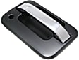 Front, Passenger Side Chrome Lever with Smooth Black Bezel Exterior Door Handle, With Key Hole