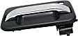 Front, Passenger Side Chrome Lever with Smooth Black Bezel Exterior Door Handle, With Key Hole