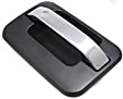 Front, Passenger Side Chrome Lever with Textured Black Bezel Exterior Door Handle, Without Key Hole