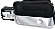 Front, Driver Side Chrome Lever with Black Bezel Interior Door Handle