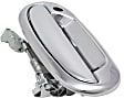 Front, Driver Side Chrome Exterior Door Handle, With Key Hole
