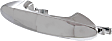 Front, Passenger Side or Rear, Driver or Passenger Side Chrome Exterior Door Handle, Without Key Hole