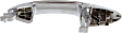 Front, Passenger Side or Rear, Driver or Passenger Side Chrome Exterior Door Handle, Without Key Hole