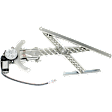 Front, Driver Side Window Regulator, Power, With Motor