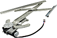 Front, Driver Side Window Regulator, Power, With Motor
