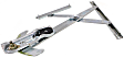 Front, Driver Side Manual Window Regulator, Without Motor