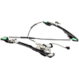Hatchback Front, Driver Side Power Window Regulator, With Motor