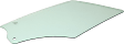 Front, Driver Side Door Glass, Green Tint, Without Clips, For Models with 83.2 inches Roof, Replaces NAGS No. DD12317 GTNN