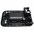 2015 Ford F-150 - Rear, Passenger Side Chrome Lever with Black Bezel Exterior Door Handle, Without Key Hole, 4-Door, Crew Cab Pickup (SuperCrew)
