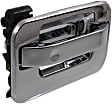 Rear, Passenger Side Chrome Exterior Door Handle, Without Key Hole