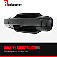 Rear, Passenger Side Exterior Door Handle, Primed, With Key Hole, Big Plate, With License Bracket Housing