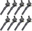 Ignition Coils, Set of 8, 8 Cyl., 4.6/5.4L Engines, With Curve Coil Boot