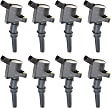 Ignition Coils, Set of 8, 8 Cyl., 4.6/5.4L Engines, With Curve Coil Boot