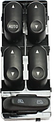 2002 Ford Explorer - Front, Driver Side Window Switch, 4-Door, Black, 5 Buttons