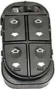 1999 Ford Contour SVT - Front, Driver Side Window Switch, Black, 5-button