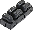 Front, Driver Side Window Switch, Black, 5-Button