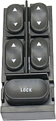 2002 Ford Mustang Base - Front, Driver Side Window Switch, Convertible, Black, 5 Buttons