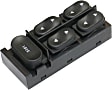 2002 Ford Mustang Base - Front, Driver Side Window Switch, Convertible, Black, 5 Buttons