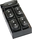 2002 Ford Mustang Base - Front, Driver Side Window Switch, Convertible, Black, 5 Buttons