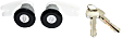 Door Lock Cylinder, Set of 2, Mounts on Door, Keys Included