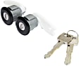 Door Lock Cylinder, Set of 2, Mounts on Door, Keys Included