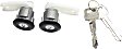 Door Lock Cylinder, Set of 2, Mounts on Door, Keys Included