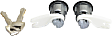Door Lock Cylinder, Set of 2, Mounts on Door, Keys Included