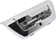 Tailgate Handle, Chrome, Plastic, Manual Type, with Trailer Hookup Lamp Hole
