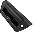 Tailgate Handle, Smooth Black Lever with Textured Black Bezel Plastic With Camera hole With Key Hole