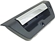 Tailgate Handle, Chrome Lever with Textured Black Bezel, Plastic, Manual Type, with Trailer Hookup Lamp Hole