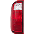Driver Side Tail Light, without Bulb, Halogen, Clear and Red Lens