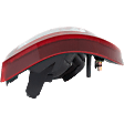 Driver Side Tail Light, without Bulb, Halogen, Clear and Red Lens
