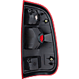Driver Side Tail Light, without Bulb, Halogen, Clear and Red Lens