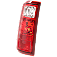 Driver Side Tail Light, without Bulb, Halogen, Clear and Red Lens, CAPA CERTIFIED