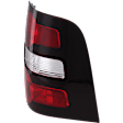Passenger Side Tail Light, without Bulb, Halogen, Clear and Red Lens