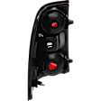 Passenger Side Tail Light, without Bulb, Halogen, Clear and Red Lens