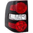 Driver Side Tail Light, without Bulb, Halogen, Clear and Red Lens