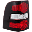 Driver Side Tail Light, without Bulb, Halogen, Clear and Red Lens