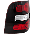 Driver Side Tail Light, without Bulb, Halogen, Clear and Red Lens