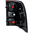 Driver Side Tail Light, without Bulb, Halogen, Clear and Red Lens