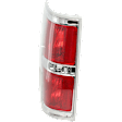 Driver Side Tail Light, Without bulb(s), Halogen, Red Lens, With Styleside Bed, Exc. FX2 Model, Chrome Bezel Trim