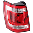 Driver Side Tail Light, without Bulb, Halogen, Clear and Red Lens