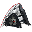 2010-2012 Ford Fusion - Passenger Side Tail Light, without Bulb, Halogen, Clear and Red Lens