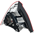 2010-2012 Ford Fusion - Passenger Side Tail Light, without Bulb, Halogen, Clear and Red Lens