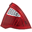 Passenger Side Tail Light, without Bulb, Halogen, Clear and Red Lens, CAPA CERTIFIED