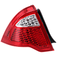 Driver Side Tail Light, without Bulb, Halogen, Clear and Red Lens, CAPA CERTIFIED