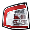 Driver Side Tail Light, with Bulb, Halogen, Clear and Red Lens, Except 09-10 Sport Model, CAPA CERTIFIED