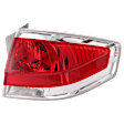 Passenger Side Tail Light, with Bulb, Halogen, Clear and Red Lens, With Chrome Insert, Sedan, CAPA CERTIFIED