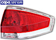 Passenger Side Tail Light, with Bulb, Halogen, Clear and Red Lens, With Chrome Insert, Sedan, CAPA CERTIFIED