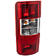 Driver Side Tail Light, with Bulb, Halogen, Clear and Red Lens, 4 Cyl., 2.0L Engine, CAPA Certified